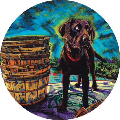 2025 Dog with Bushel Baskets